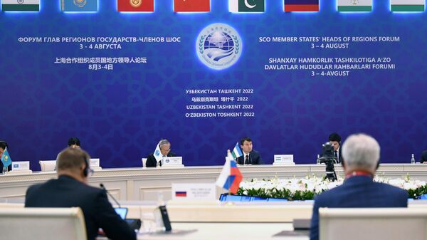 Участники заседания Совета министров иностранных дел государств-членов ШОС в Ташкенте. - Sputnik Азербайджан