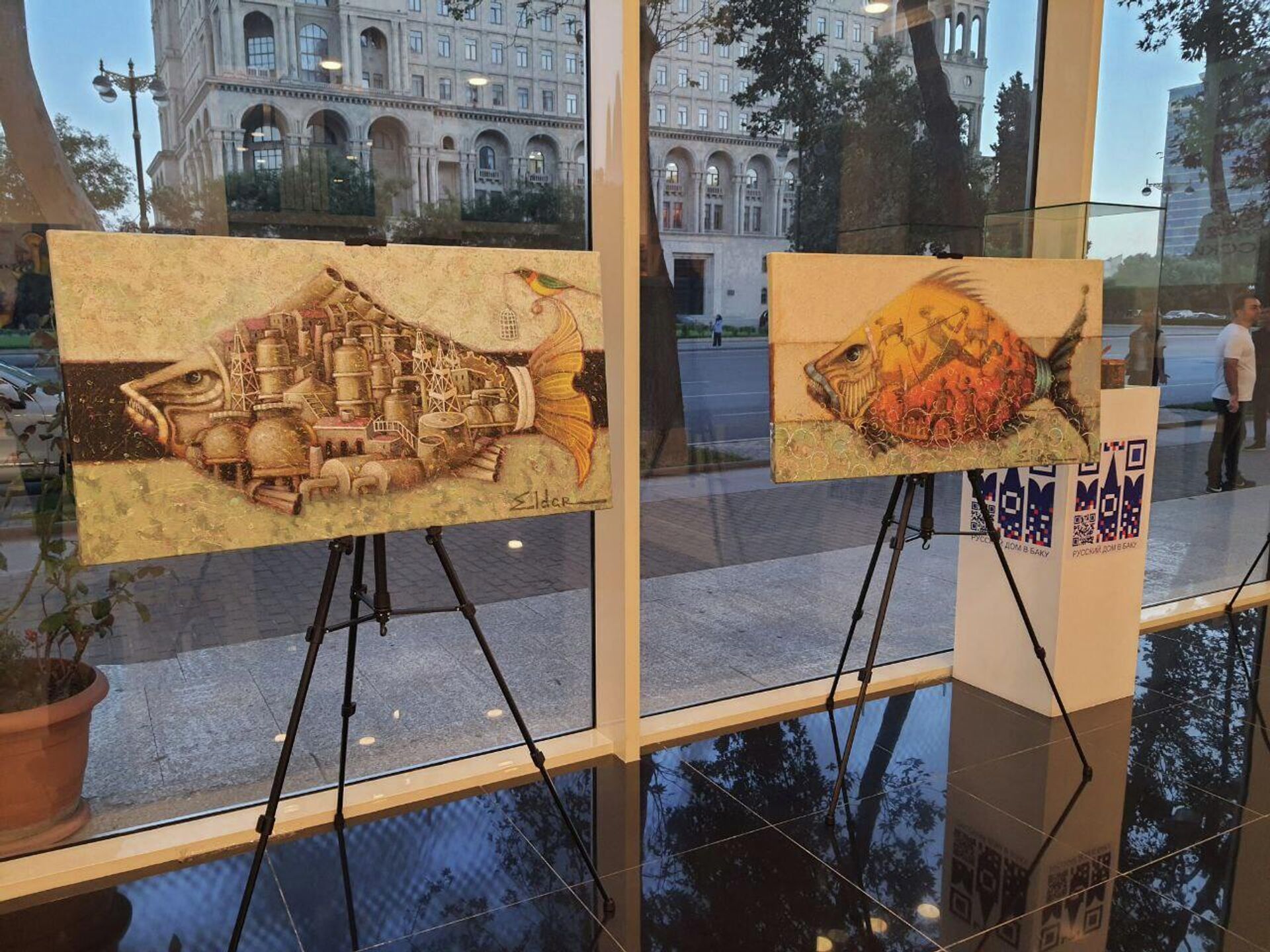 В Русском доме в Баку открылась персональная выставка известного азербайджанского художника Эльдара Бабазаде под названием «Абшеронские воспоминания» - Sputnik Азербайджан, 1920, 30.09.2022