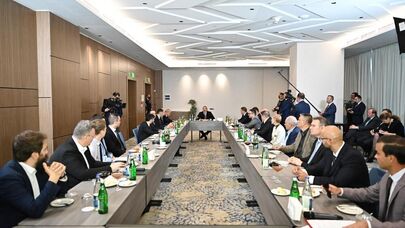 Президент Ильхам Алиев встретился с представителями бизнес-кругов Болгарии