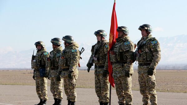 Военнослужащие киргизского контингента миротворческих сил ОДКБ  - Sputnik Азербайджан