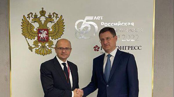 Министр энергетики АР Парвиз Шахбазов провел в Москве встречу с вице-премьером РФ Александром Новаком - Sputnik Azərbaycan