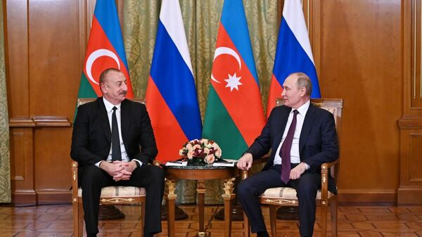 Ильхам Алиев и Владимир Путин, фото из архива - Sputnik Азербайджан