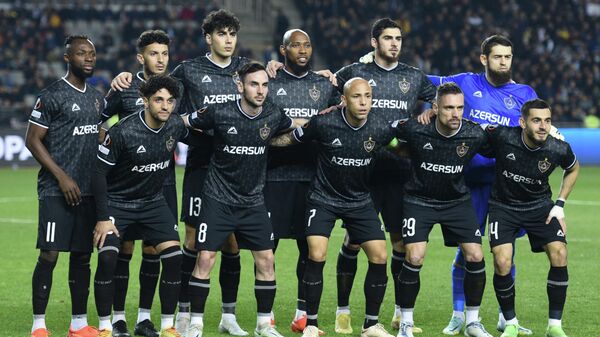 Игровой момент в матче между французским азербайджанским Карабахом и немецким Фрайбургом в рамках группового этапа Лиги Европы
 - Sputnik Azərbaycan