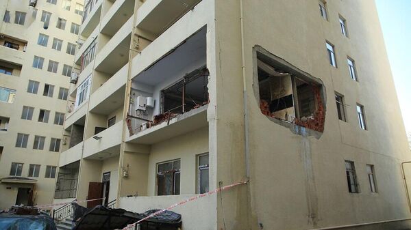 На месте взрыва в Хырдалане, фото из архива - Sputnik Азербайджан