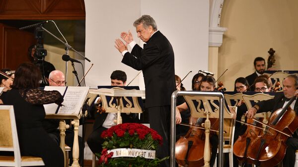 В Азербайджанской государственной академической филармонии состоялся концерт, посвященный 110-летию народного артиста, выдающегося дирижера и композитора Ниязи - Sputnik Азербайджан