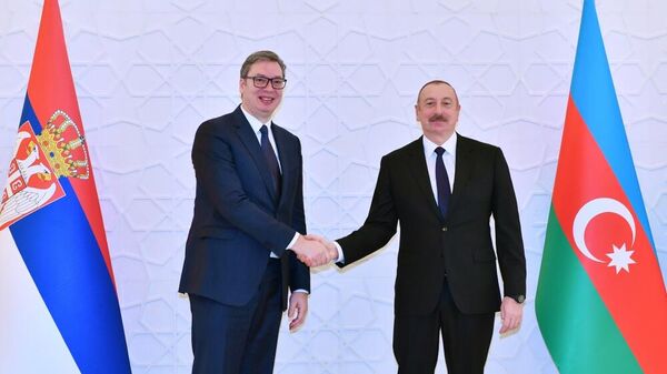 Встреча Президента Азербайджана Ильхама Алиева с Президентом Сербии Александром Вучичем - Sputnik Азербайджан