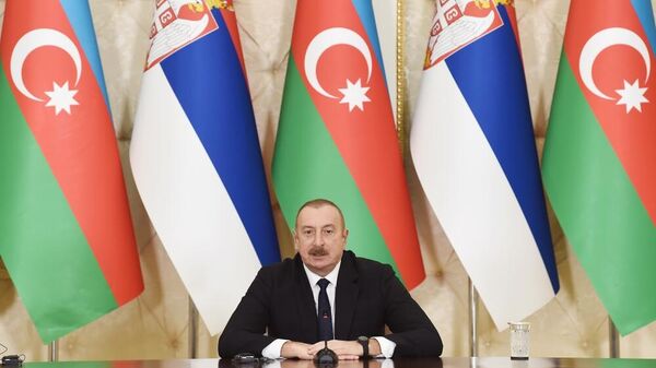 Президент Азербайджанской Республики Ильхам Алиев и Президент Республики Сербия Александар Вучич - Sputnik Азербайджан