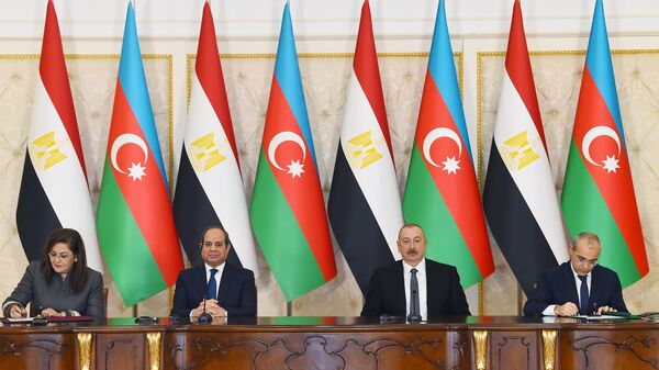 Церемония подписания азербайджано-египетских документов - Sputnik Азербайджан