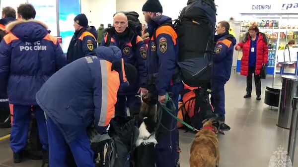 Спасатели МЧС отправились в зоны землетрясения в Турции и Сирии - Sputnik Азербайджан