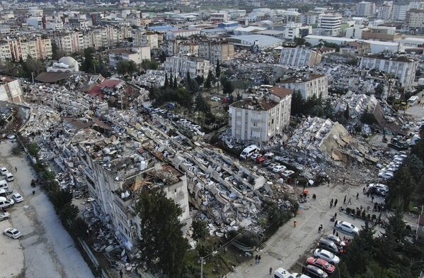 Пострадавший в результате землетрясения турецкий город Хатай. - Sputnik Азербайджан