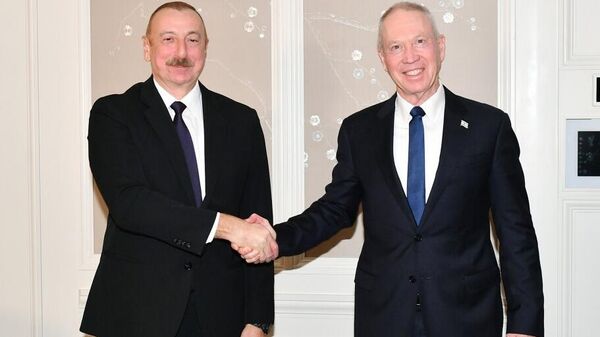 17 февраля в Мюнхене состоялась встреча Президента Азербайджанской Республики Ильхама Алиева с министром обороны Государства Израиль Йоавом Галантом - Sputnik Азербайджан