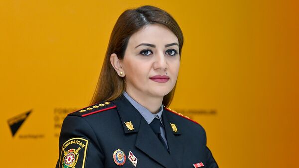 Инспектор пресс-службы МВД, капитан полиции Хаяла Мамедова - Sputnik Азербайджан