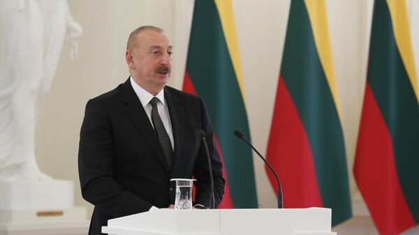 Президенты Азербайджана и Литвы выступили с заявлениями для прессы  - Sputnik Азербайджан