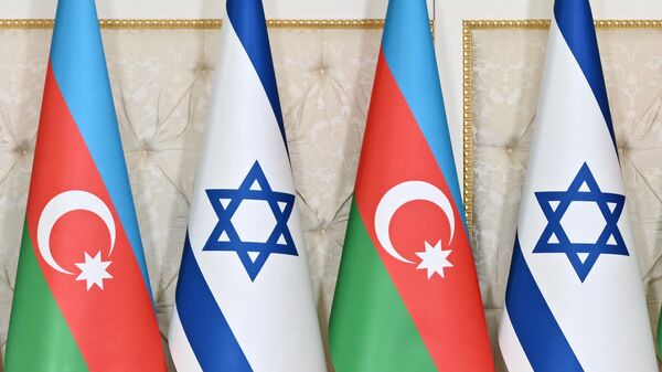 Azərbaycan və İsrail bayraqları - Sputnik Azərbaycan
