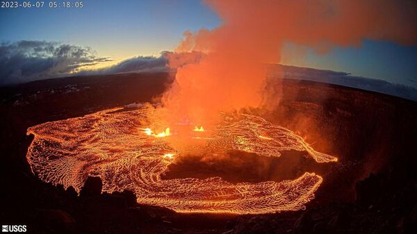 Havay adalarında Kilauea vulkanının püskürməsi - Sputnik Azərbaycan