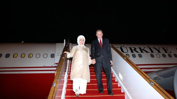 Президент Турции Реджеп Тайип Эрдоган прибыл с государственным визитом в Азербайджан - Sputnik Azərbaycan