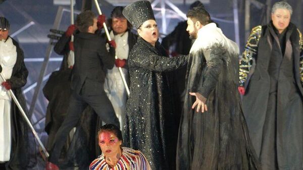 Постановка оперы Джузеппе Верди Аида в амфитеатре Арена ди Верона - Sputnik Азербайджан