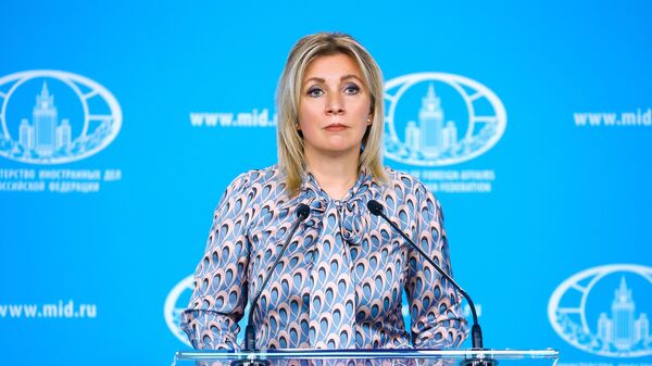 Rusiya Xarici İşlər Nazirliyinin sözçüsü Mariya Zaxarova  - Sputnik Азербайджан