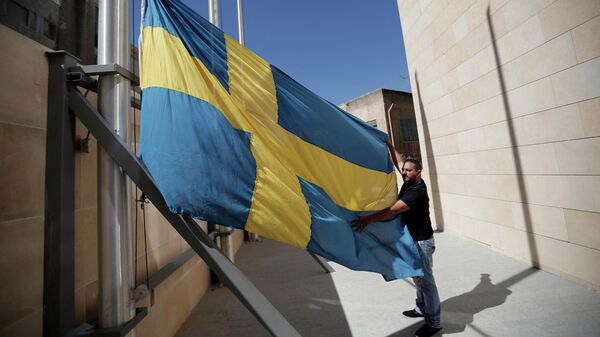Флаг Швеции, фото из архива - Sputnik Азербайджан