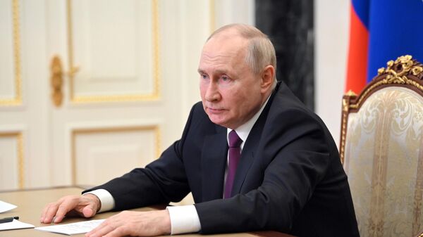 Президент РФ В. Путин провел совещание по экономическим вопросам - Sputnik Азербайджан