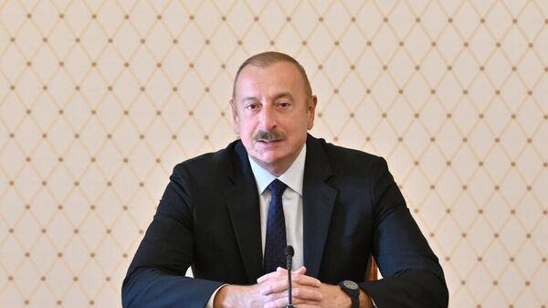Президент Ильхам Алиев принял министров тюркских государств, принимающих участие в мероприятиях, проходящих в Баку - Sputnik Азербайджан