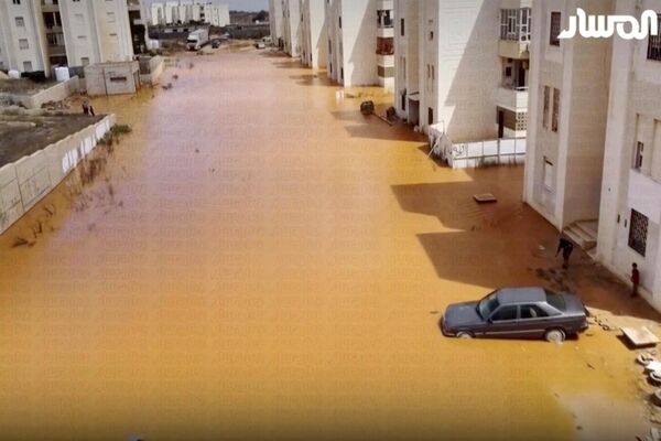 Улицы затоплены после урагана Даниэль в Мардже, Ливия. - Sputnik Азербайджан