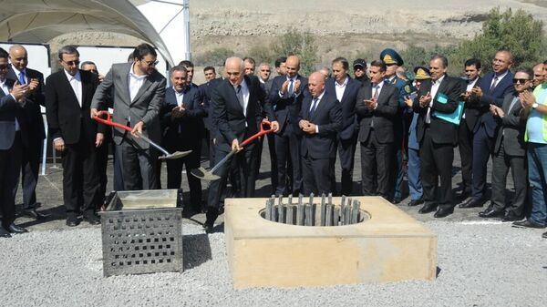 В Зангилане прошла церемония закладки фундамента автомобильного моста между Азербайджаном и Ираном - Sputnik Азербайджан