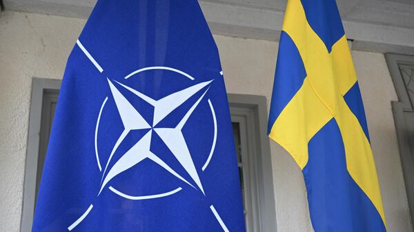 Флаги НАТО и Швеции - Sputnik Азербайджан