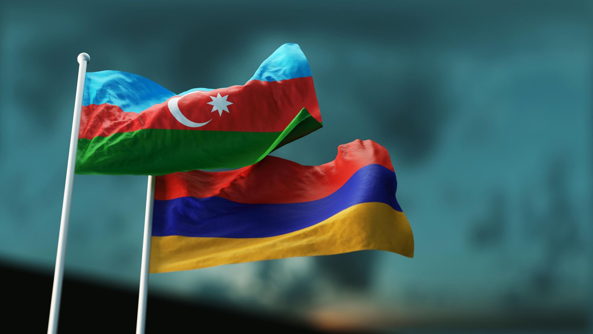 Флаги Армении и Азербайджана - Sputnik Азербайджан, 1920, 21.01.2024
