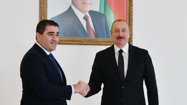 Президент Ильхам Алиев принял делегацию во главе с председателем парламента Грузии  - Sputnik Азербайджан