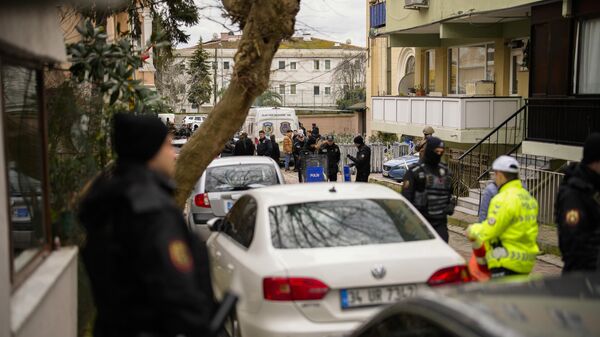 Türkiyə polisi Santa-Mariya kilsəsi ətrafında, arxiv  - Sputnik Azərbaycan