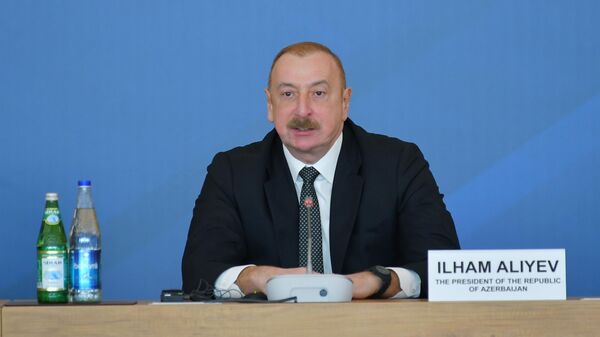 Президент Ильхам Алиев на церемонии открытия XI Глобального Бакинского форума  - Sputnik Азербайджан