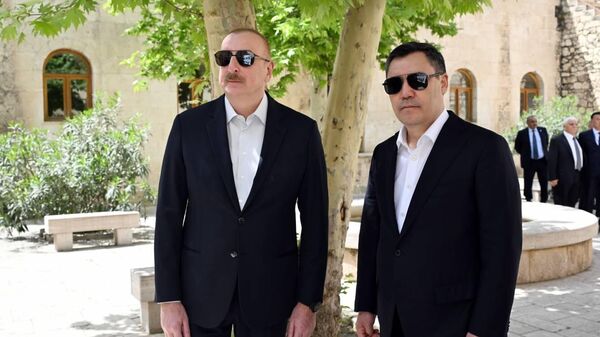 Президент Ильхам Алиев и Президент Садыр Жапаров посетили город Агдам  - Sputnik Азербайджан