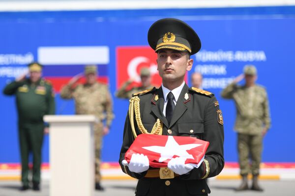 Церемония закрытия Совместного турецко-российского мониторингового центра - Sputnik Азербайджан