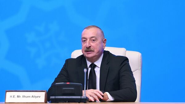 Prezident İlham Əliyev Bakıda VI Ümumdünya Mədəniyyətlərarası Dialoq Forumunun açılış mərasimində  - Sputnik Azərbaycan
