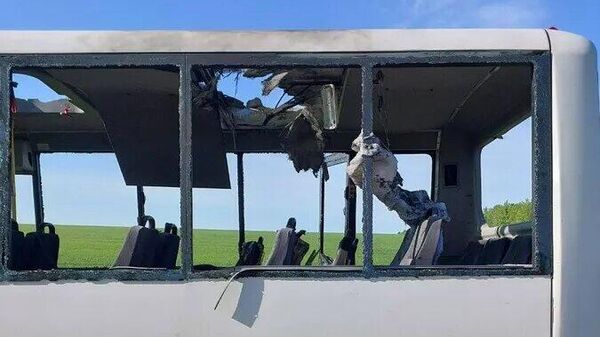 PUA-nın vurduğu avtobus - Sputnik Azərbaycan