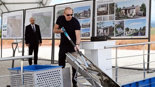 Ильхам Алиев заложил фундамент нескольких сел в Джебраильском районе