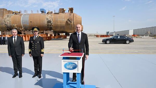 Ильхам Алиев принял участие в церемонии сдачи в эксплуатацию танкера "Зангилан"