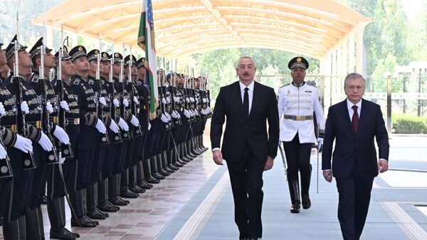 Президенты Азербайджана и Узбекистана Ильхам Алиев и Шавкат Мирзиеев - Sputnik Азербайджан