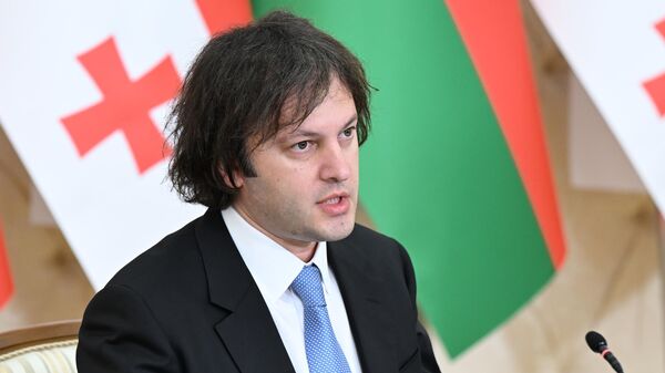 Prezident İlham Əliyev və Baş nazir İrakli Kobaxidze - Sputnik Азербайджан