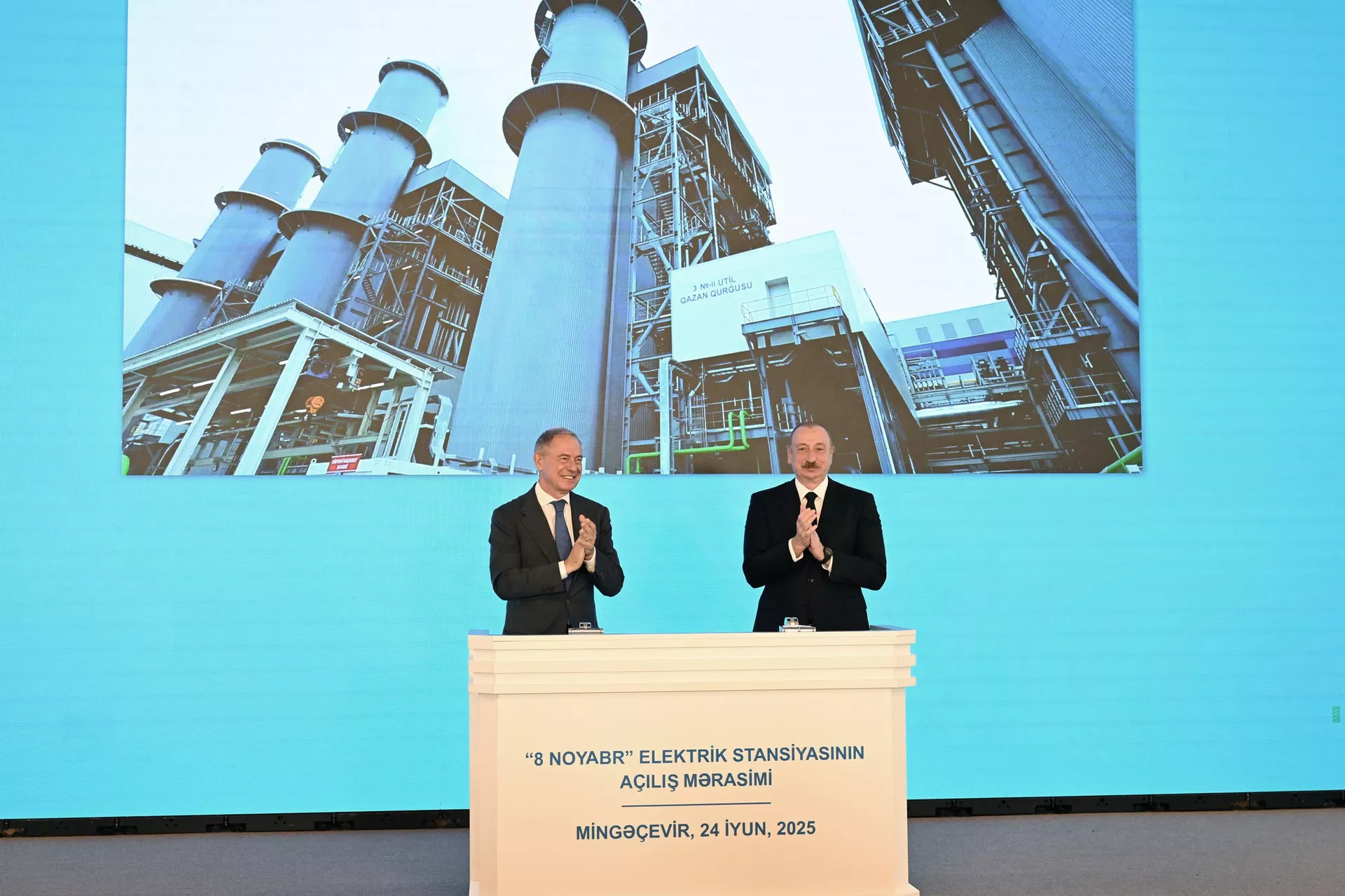Mingəçevirdə “8 Noyabr” Elektrik Stansiyasının açılış mərasimi keçirilib - Sputnik Азербайджан, 1920, 25.06.2025