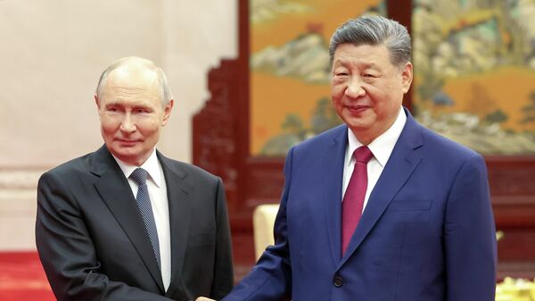 Владимир Путин и Си Цзиньпин  - Sputnik Азербайджан
