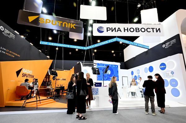 Стенд РИА Новости и студия радио Sputnik на ПМЭФ-2026 - Sputnik Азербайджан
