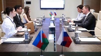 Встреча министров спорта РФ и Азербайджана в Баку.