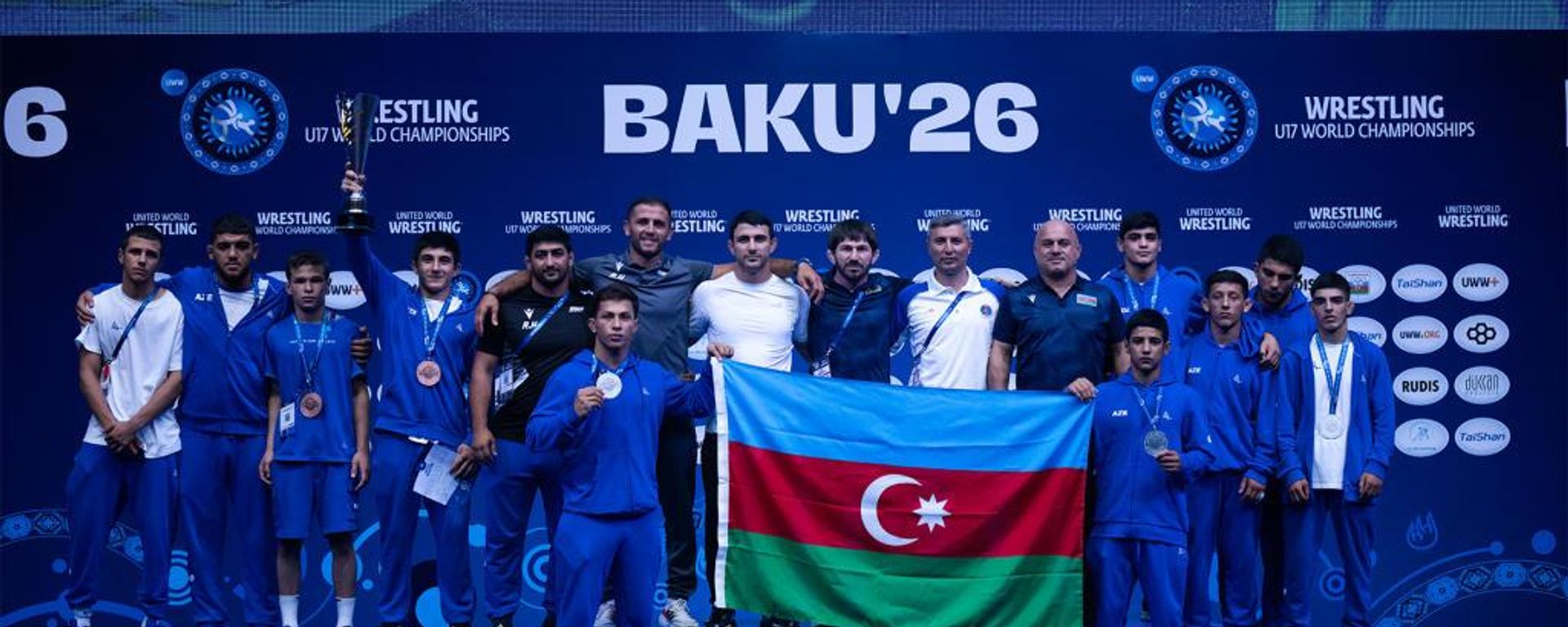 Азербайджанские спортсмены на чемпионате мира U17 по борьбе в Баку.  - Sputnik Азербайджан, 1920, 30.07.2026