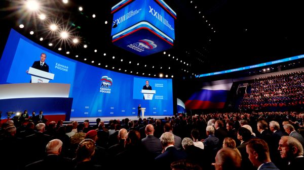 Съезд партии Единая Россия - Sputnik Азербайджан