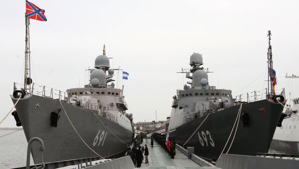 Ракетный корабль Дагестан вступил в строй Каспийской флотилии - Sputnik Азербайджан