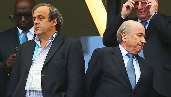 Mişel Platini və Zepp Blatter - Sputnik Azərbaycan