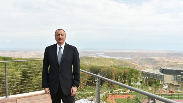 Ильхам Алиев принял участие в открытии лечебного комплекса отдыха в Шабранском районе - Sputnik Azərbaycan