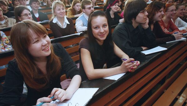 Students from the Moscow State Pedagogical University - Sputnik Azərbaycan